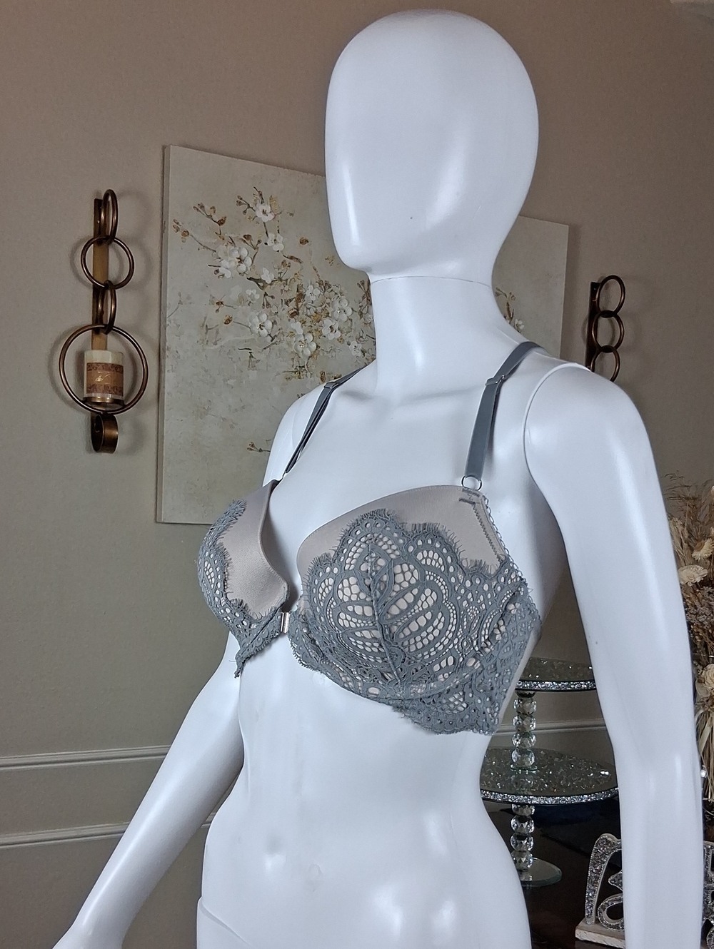 Victoria's Secret Dream Angels Collection Lace Overlay Racerback Bra 32DDD - Picture 15 of 16